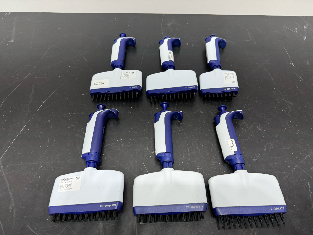 Image of Rainin Pipet-Lite XLS MultiChannel Pipettes - Quantity 6